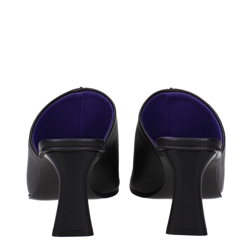 Black Eco Leather Stiletto Heel Sandals