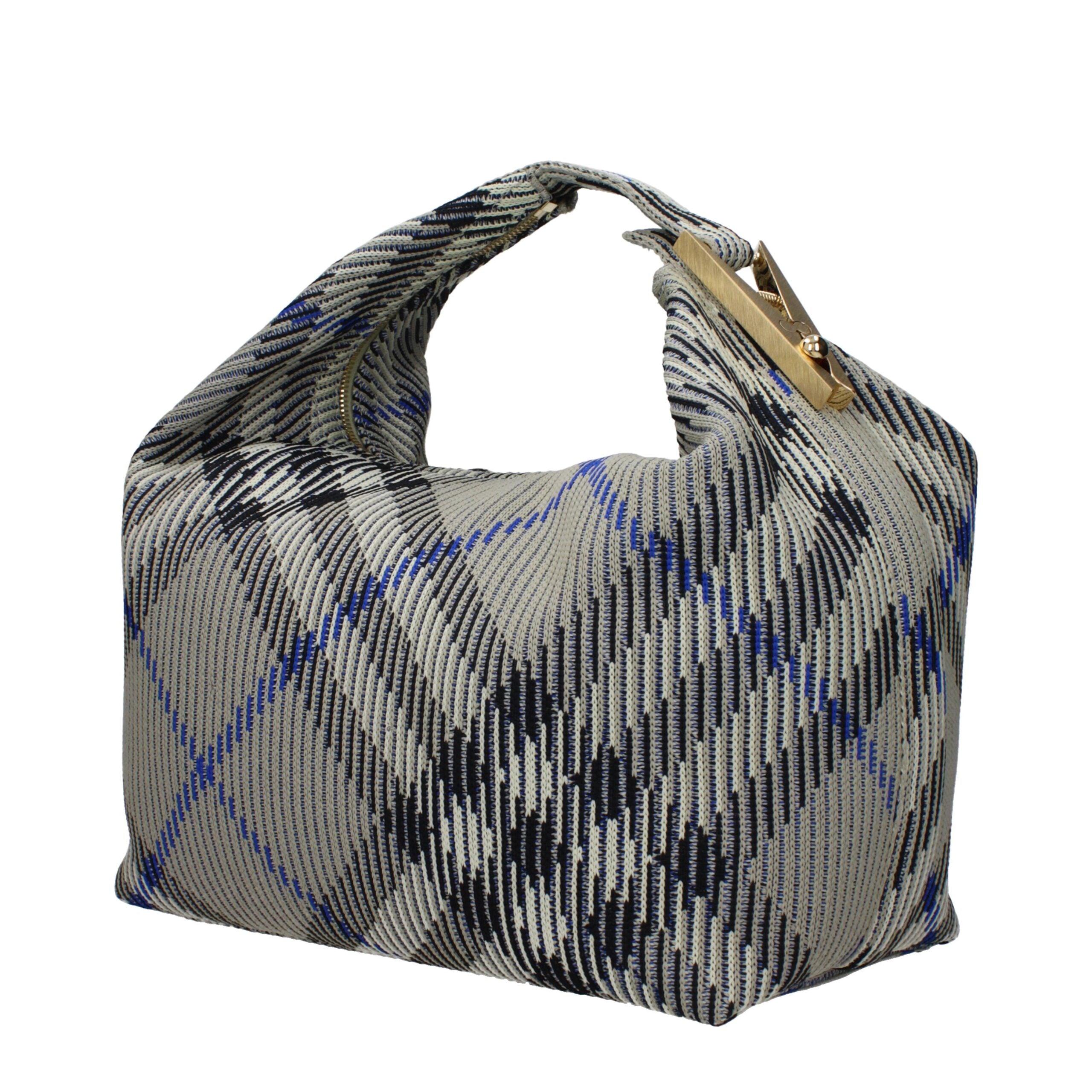 Medium Green Polyamide Check Handbag