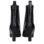 Black Leather Ankle Boots