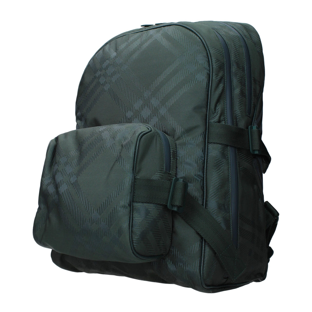 Large Check Fabric Backpack