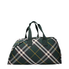 Maxi Green Fabric Check Travel Bag