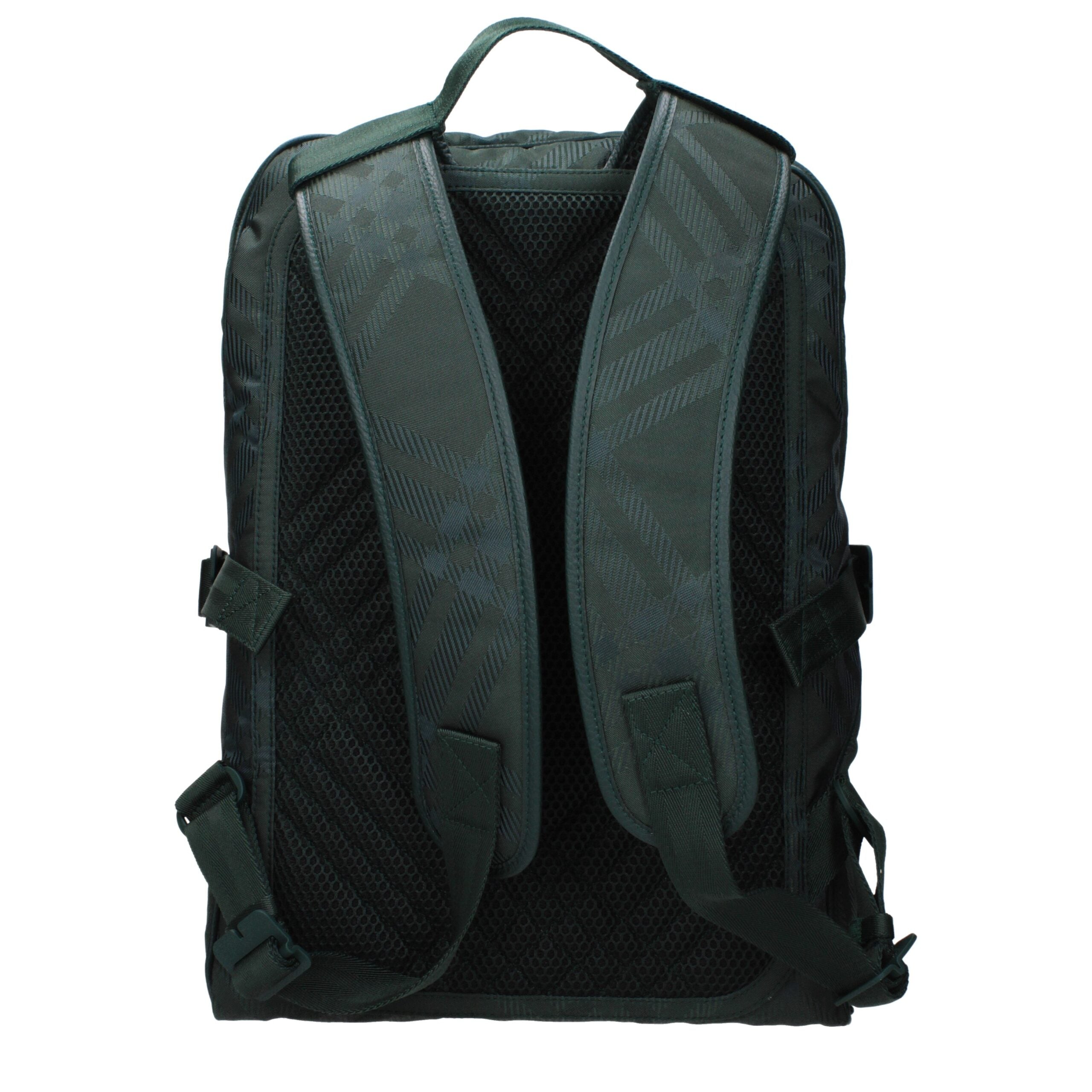 Large Check Fabric Backpack