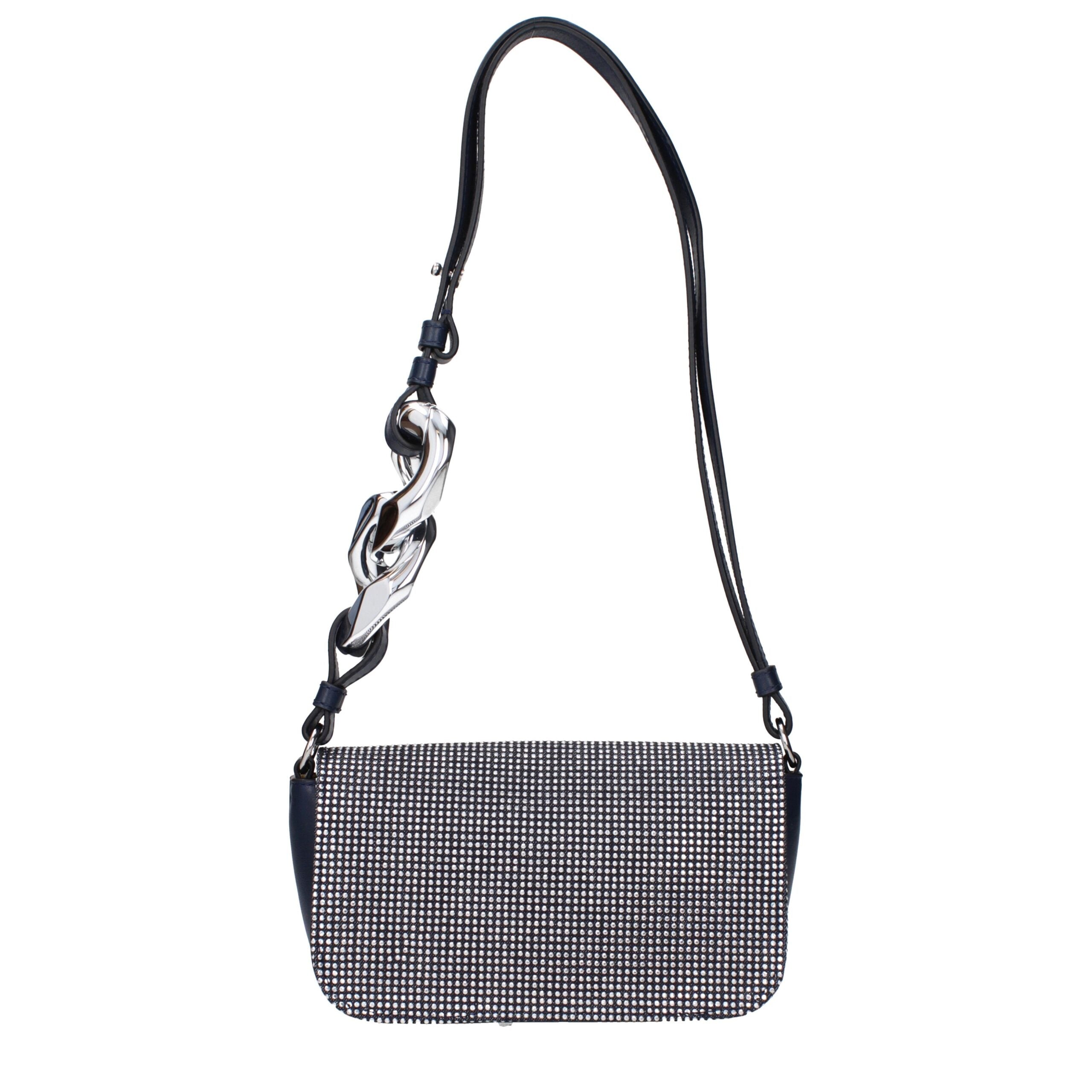 Blue Fabric Shoulder Bag
