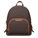 Brown Signature Logo Fabric Backpack