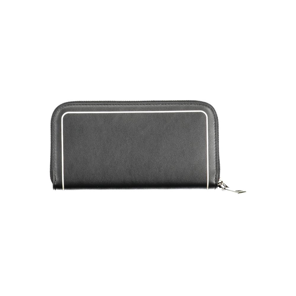 Sleek Nero Faux Leather Women Wallet