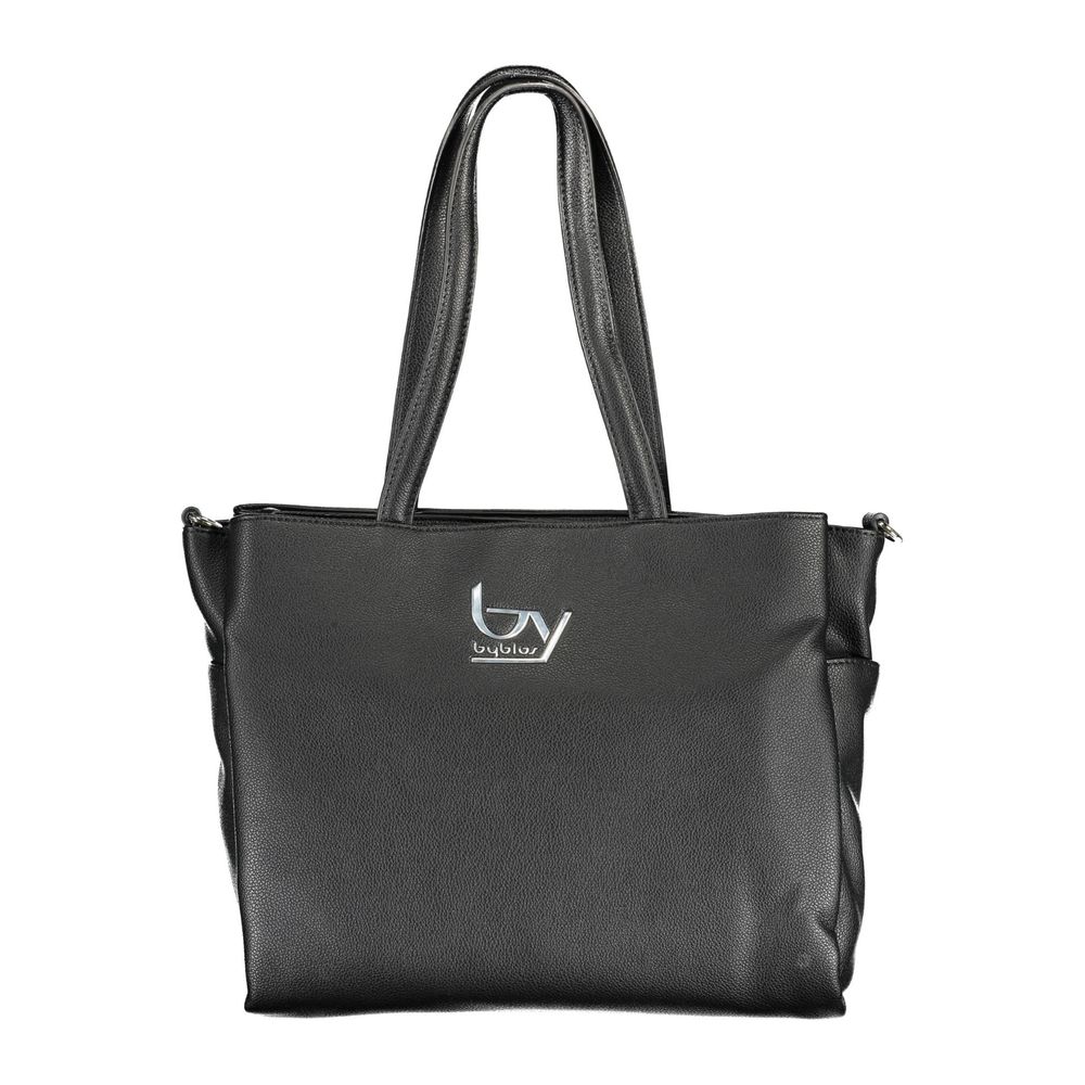 Beige Polyurethane Signature Tote Bag