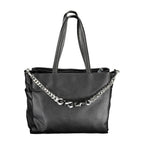 Beige Polyurethane Signature Tote Bag