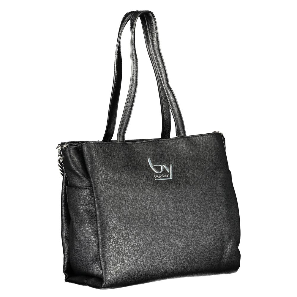 Beige Polyurethane Signature Tote Bag