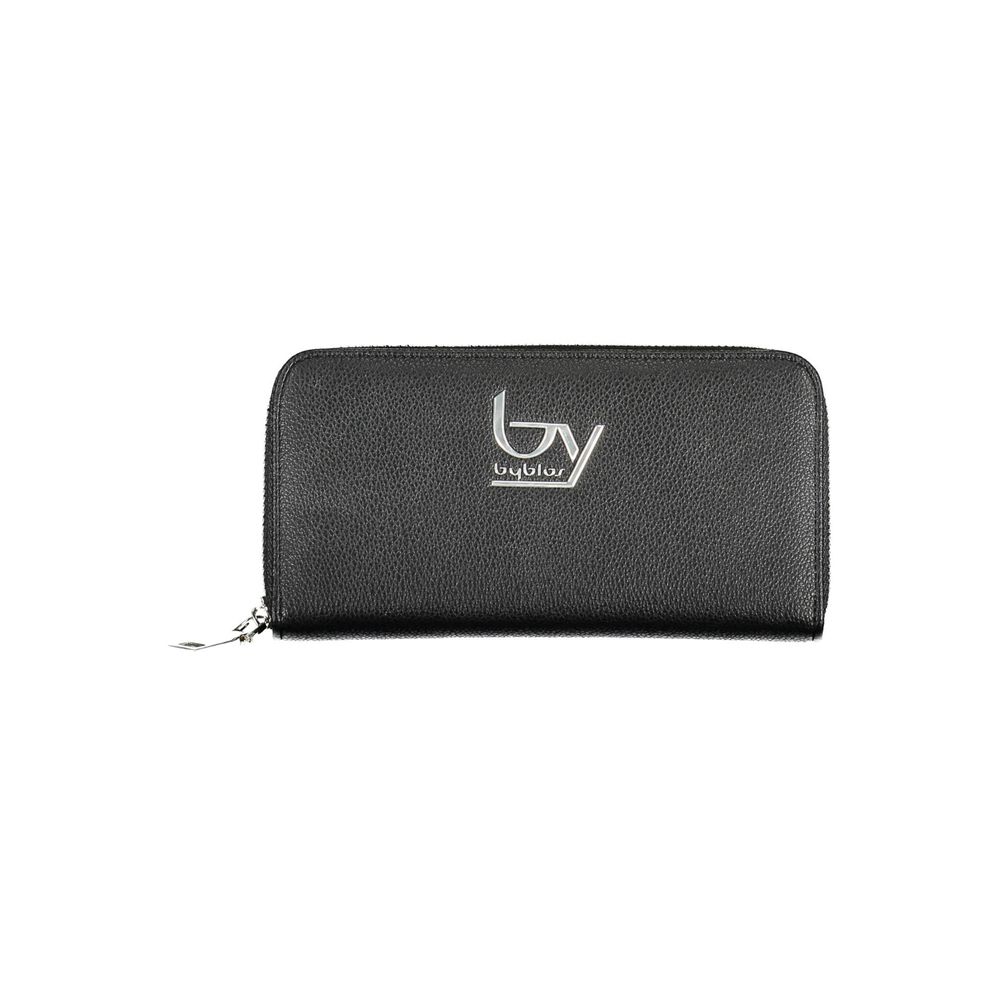 Black Polyurethane Shoulder Bag