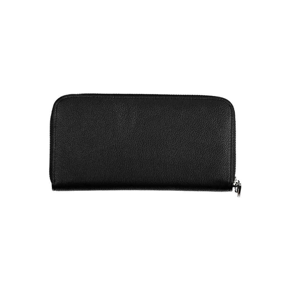 Black Polyurethane Shoulder Bag