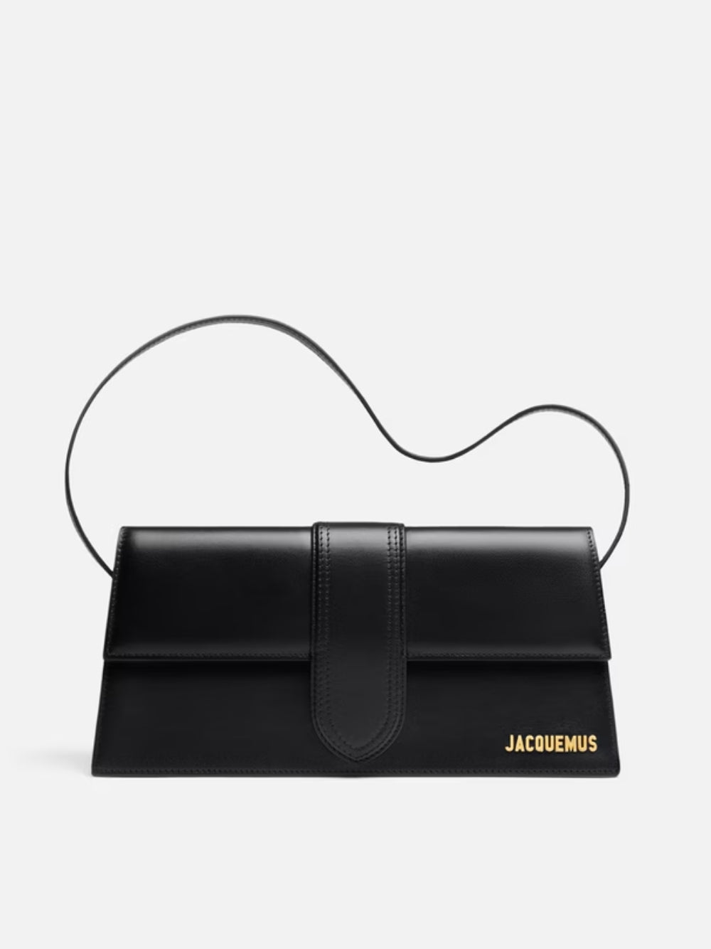 Le Bambino Long Black Leather Bag