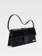 Le Bambino Long Black Leather Bag