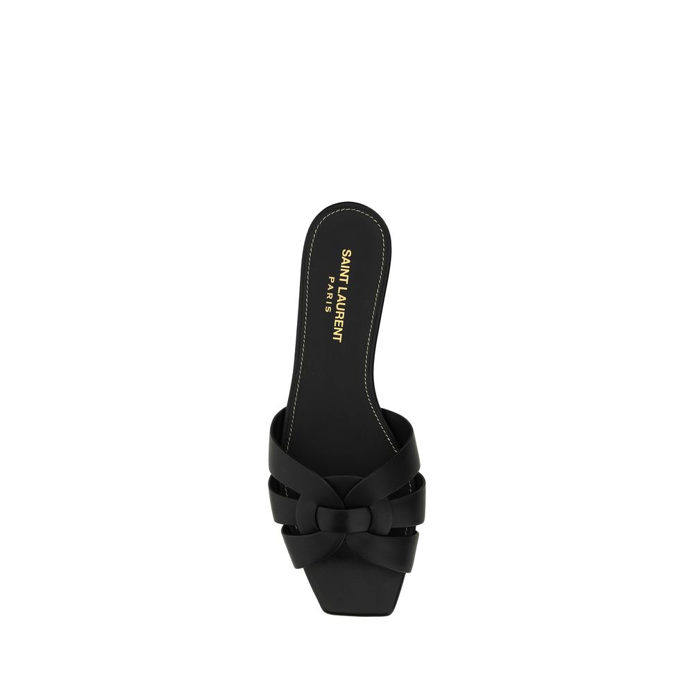 Woven Calfskin Square-Toe Sandals