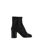 Black Lamb Leather Tabi Ankle Boots
