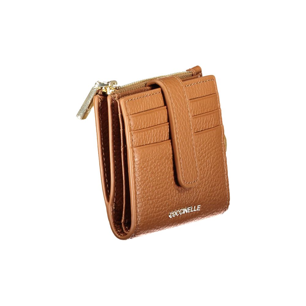 Marrone Leather Metallic Soft Wallet