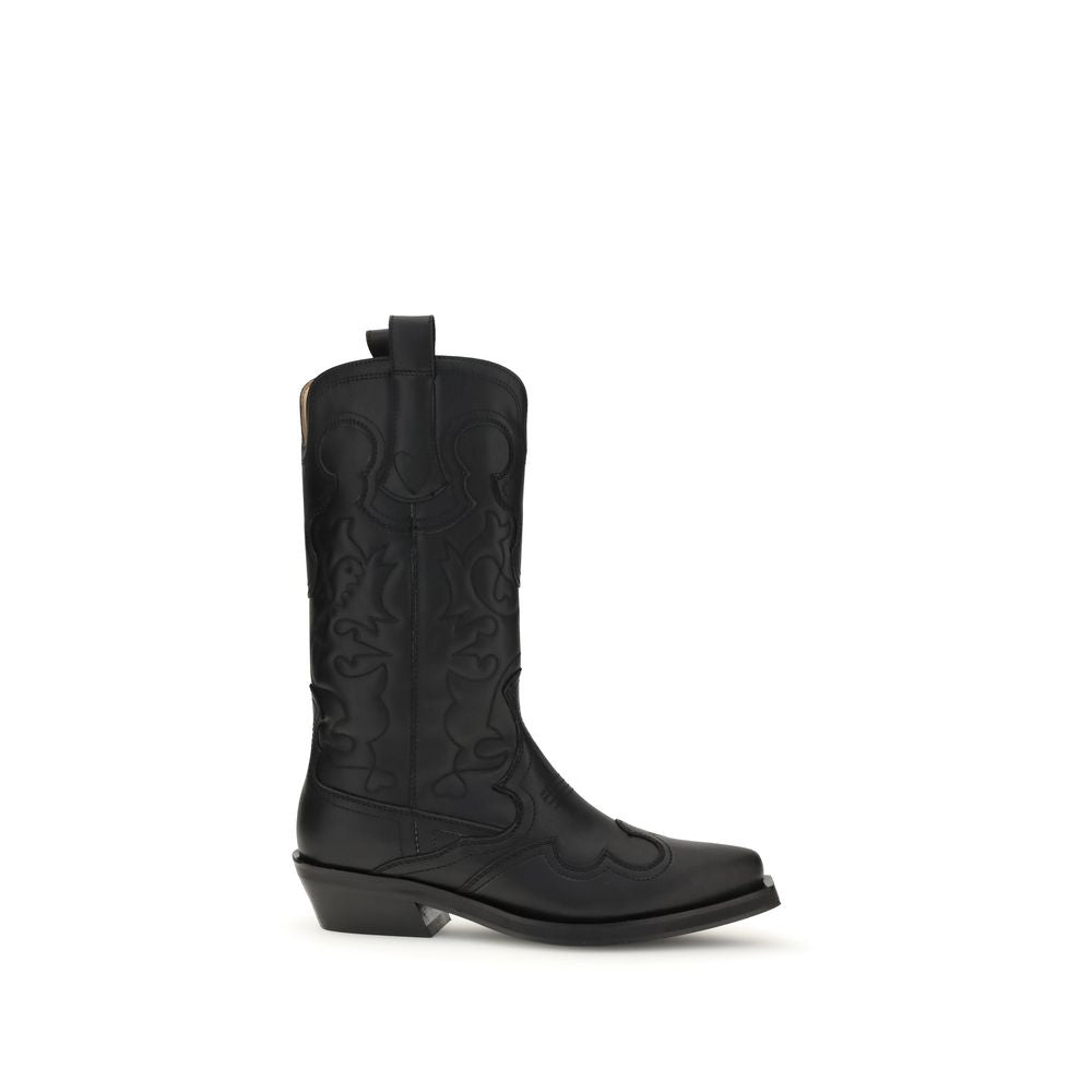 Embroidered Western Recycled Leather Boots