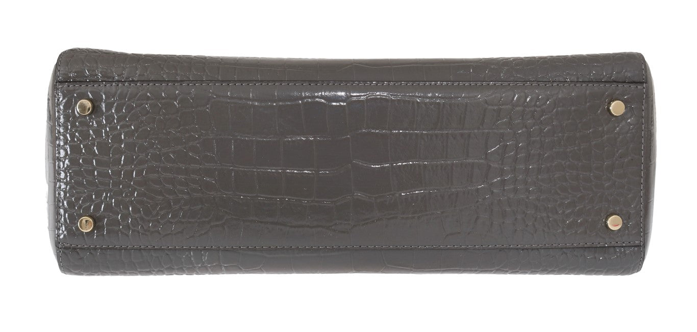 Elissa Bristol Drive Croc Embossed Leather Tote Handbag