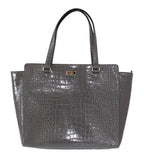 Elissa Bristol Drive Croc Embossed Leather Tote Handbag