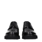Black Leather Lace‑Up Oxford