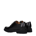 Black Leather Lace‑Up Oxford