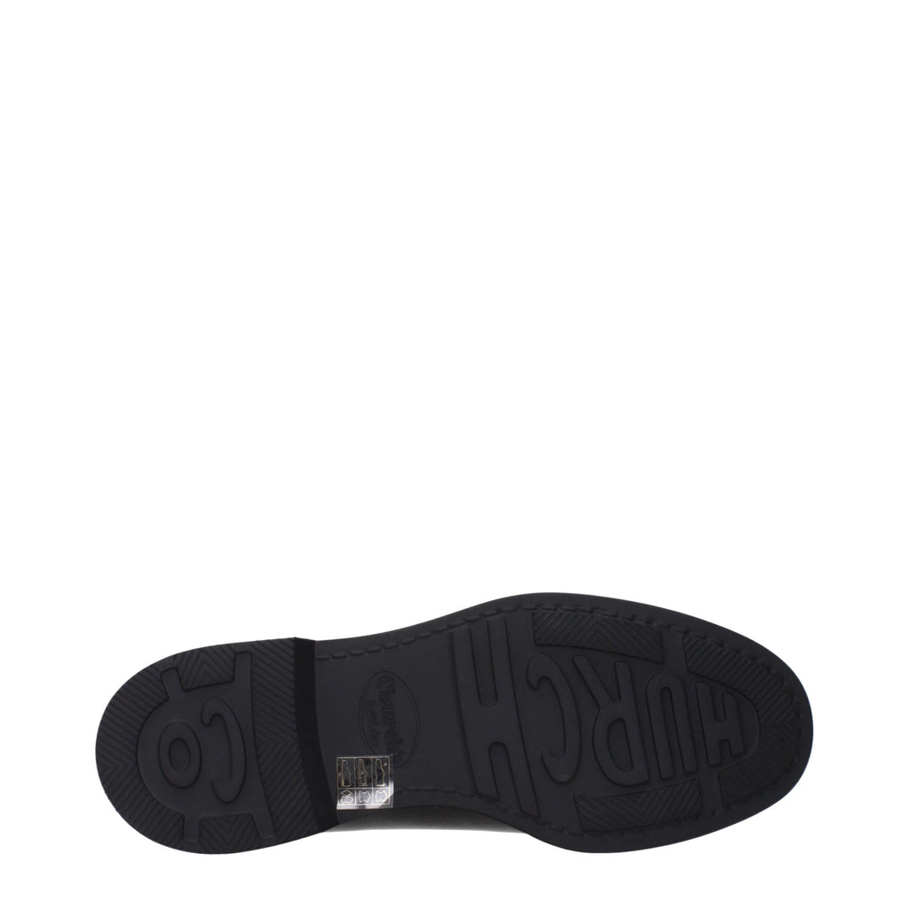 Black Leather Lace‑Up Oxford