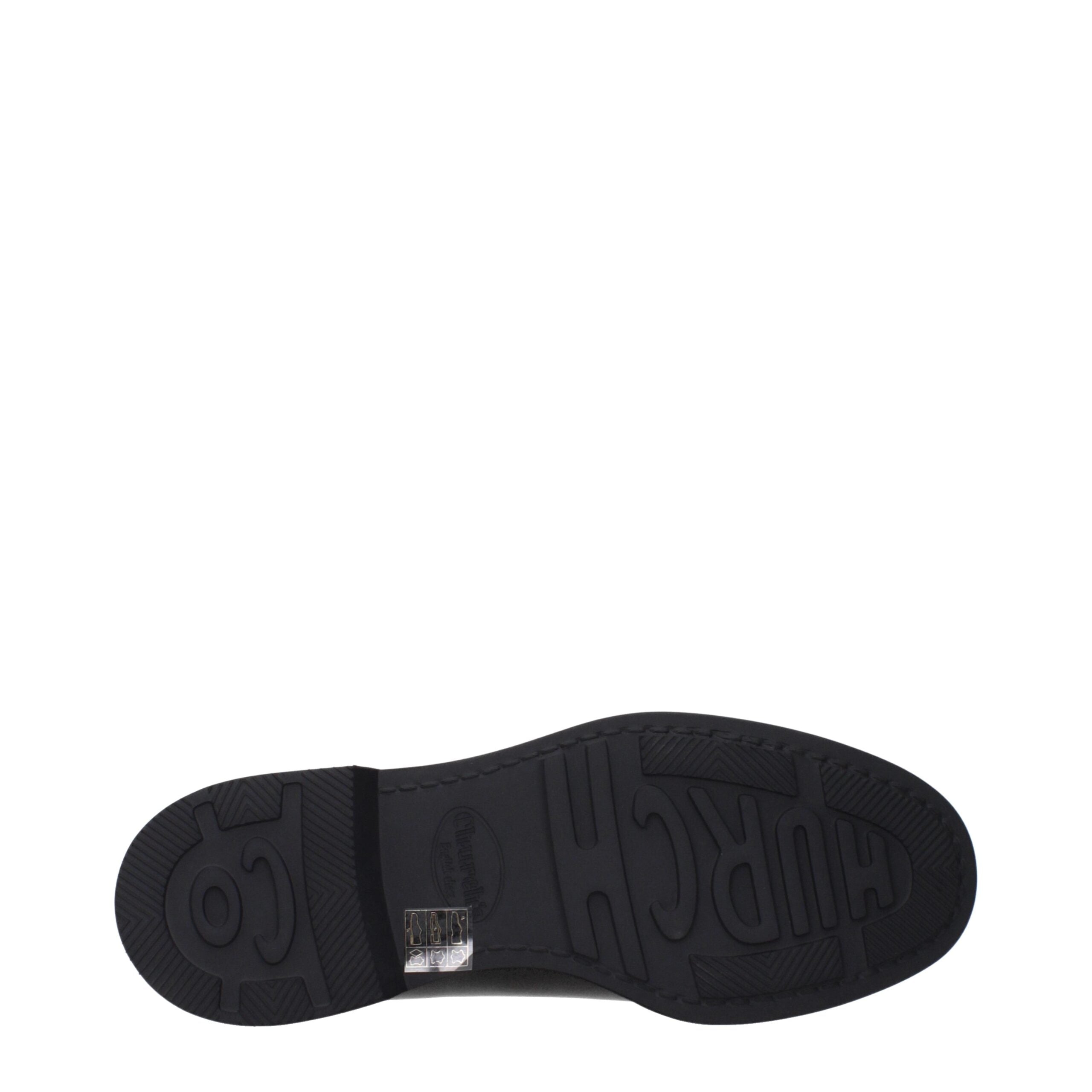 Black Leather Lace‑Up Oxford