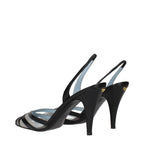 Black Leather Pointy Toe High Heel Pumps