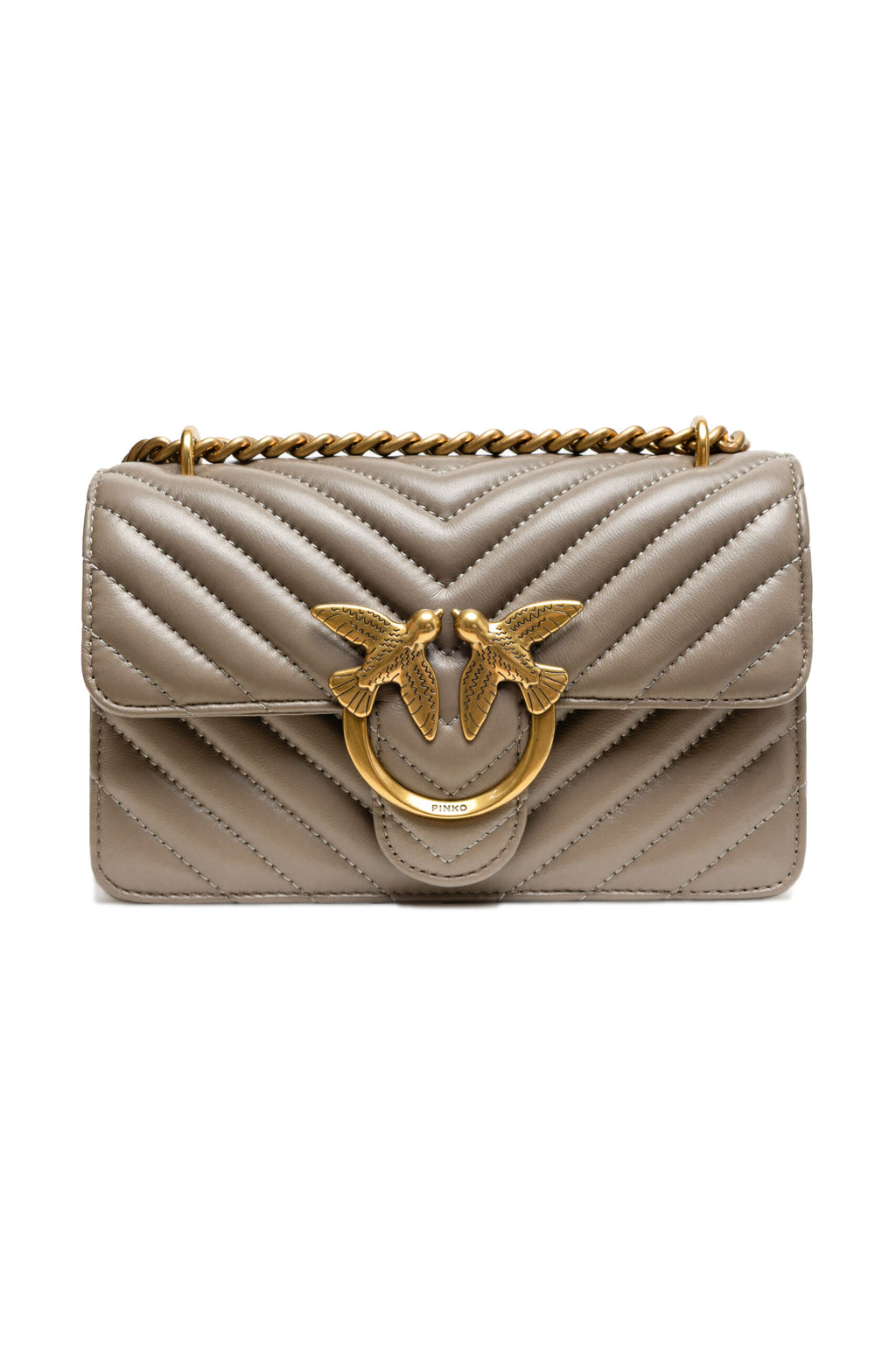 Grey Sheepskin Love One Mini Shoulder Bag
