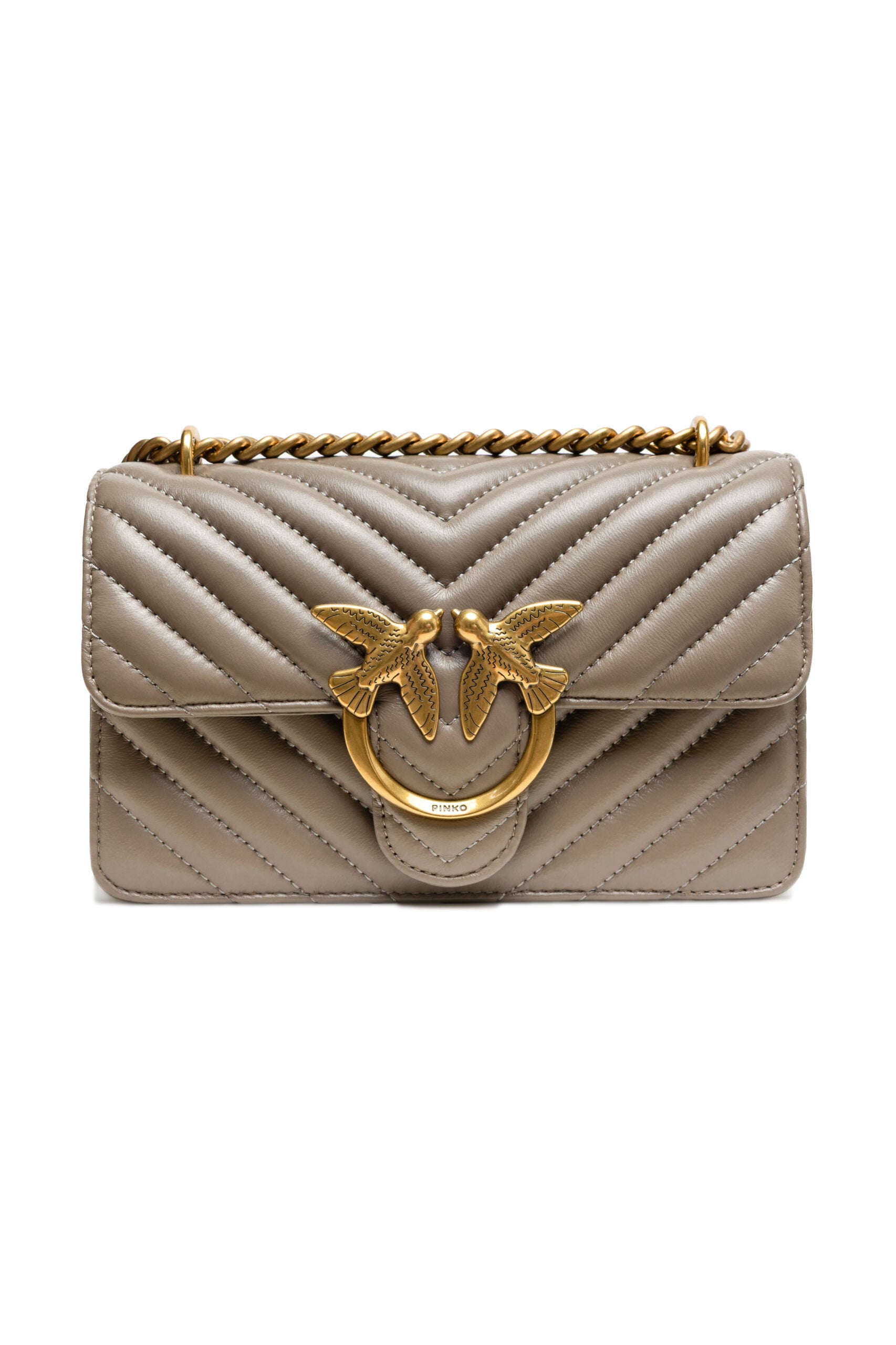 Grey Sheepskin Love One Mini Shoulder Bag