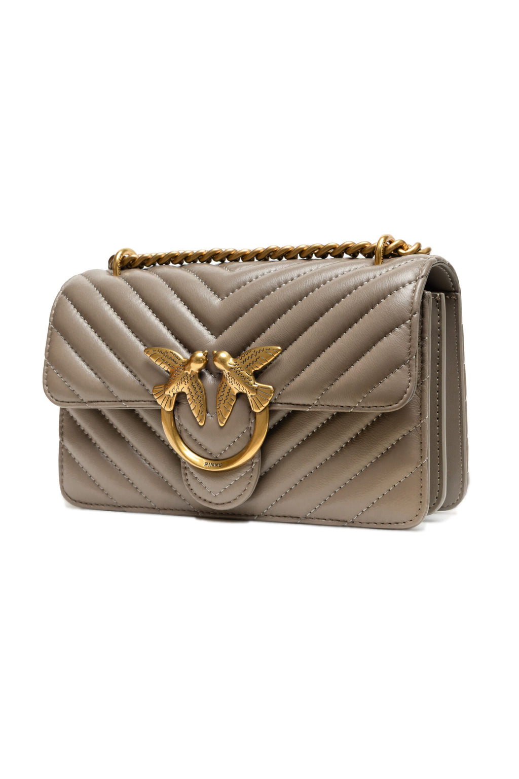Grey Sheepskin Love One Mini Shoulder Bag