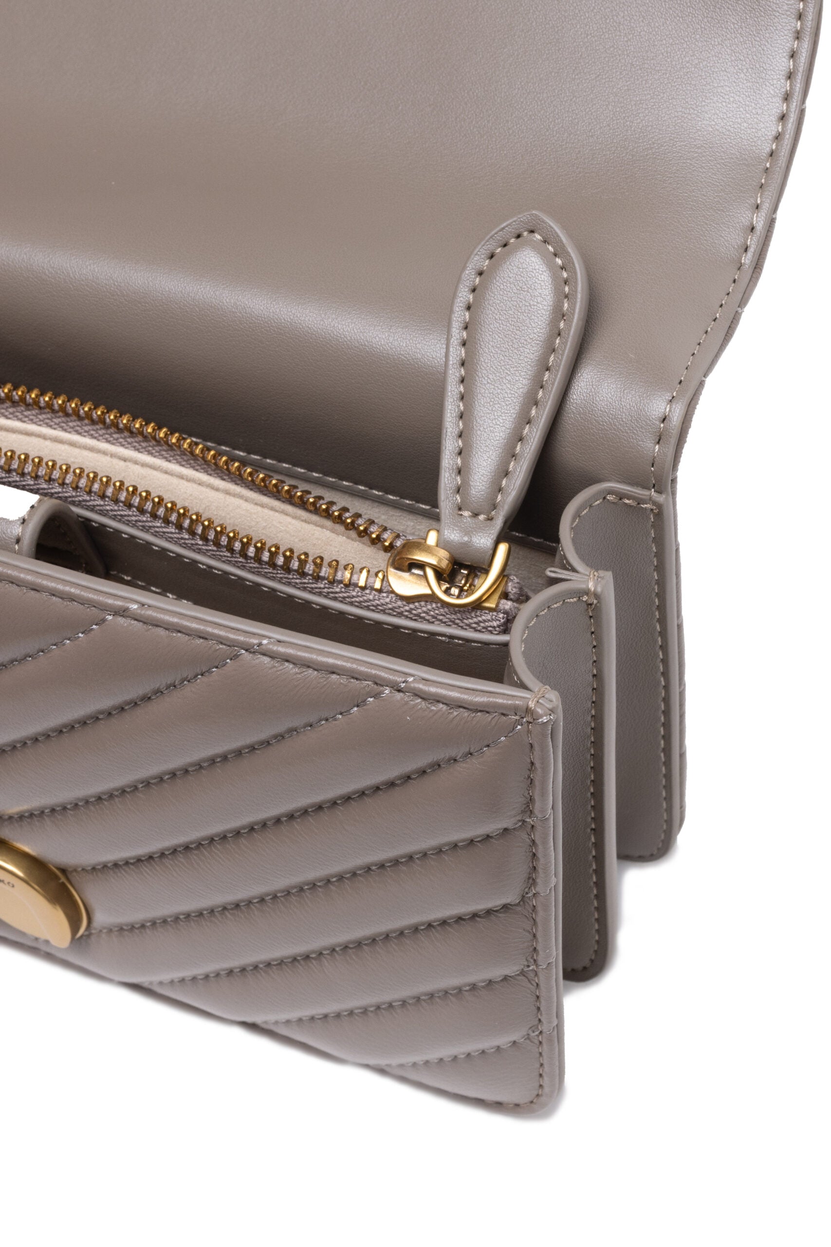 Grey Sheepskin Love One Mini Shoulder Bag