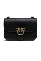 Black Silk-Touch Leather Classic Love Bag Shoulder Bag