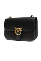 Black Silk-Touch Leather Classic Love Bag Shoulder Bag
