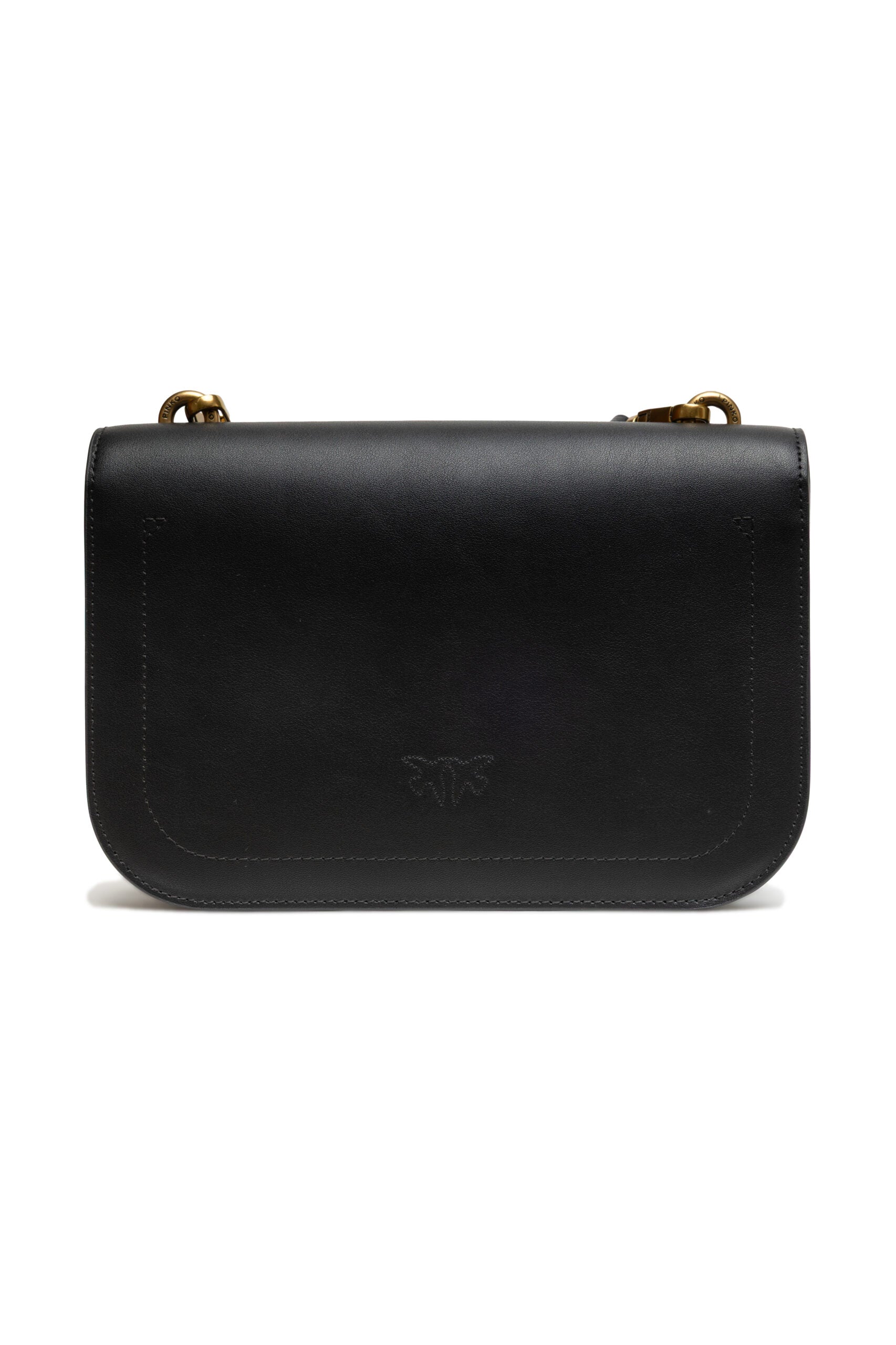 Black Silk-Touch Leather Classic Love Bag Shoulder Bag