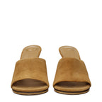 Brown Suede Stiletto Heel Sandals