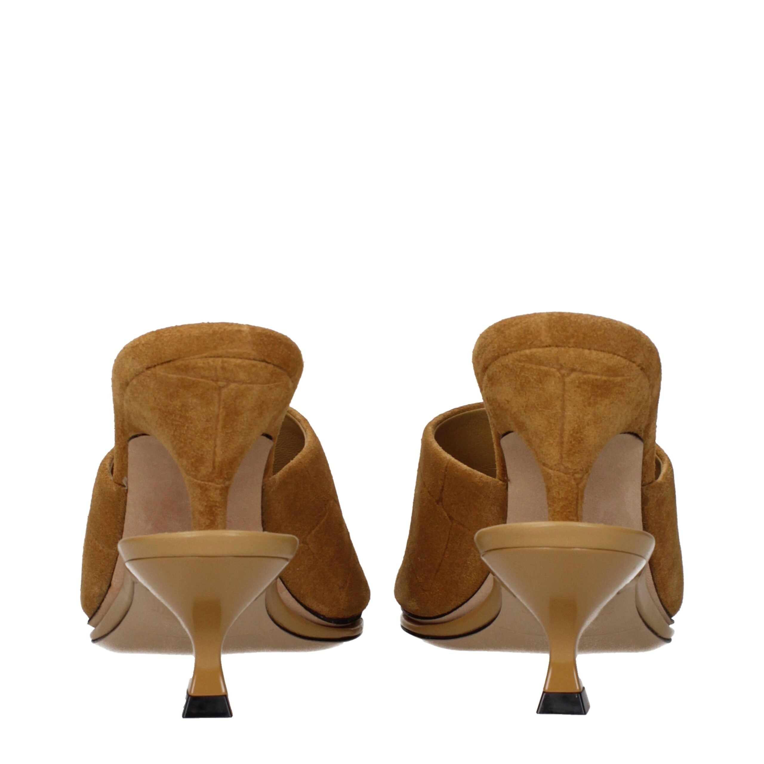 Brown Suede Stiletto Heel Sandals