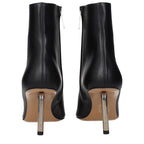 Black Leather Ankle Boots With Vintage Effect