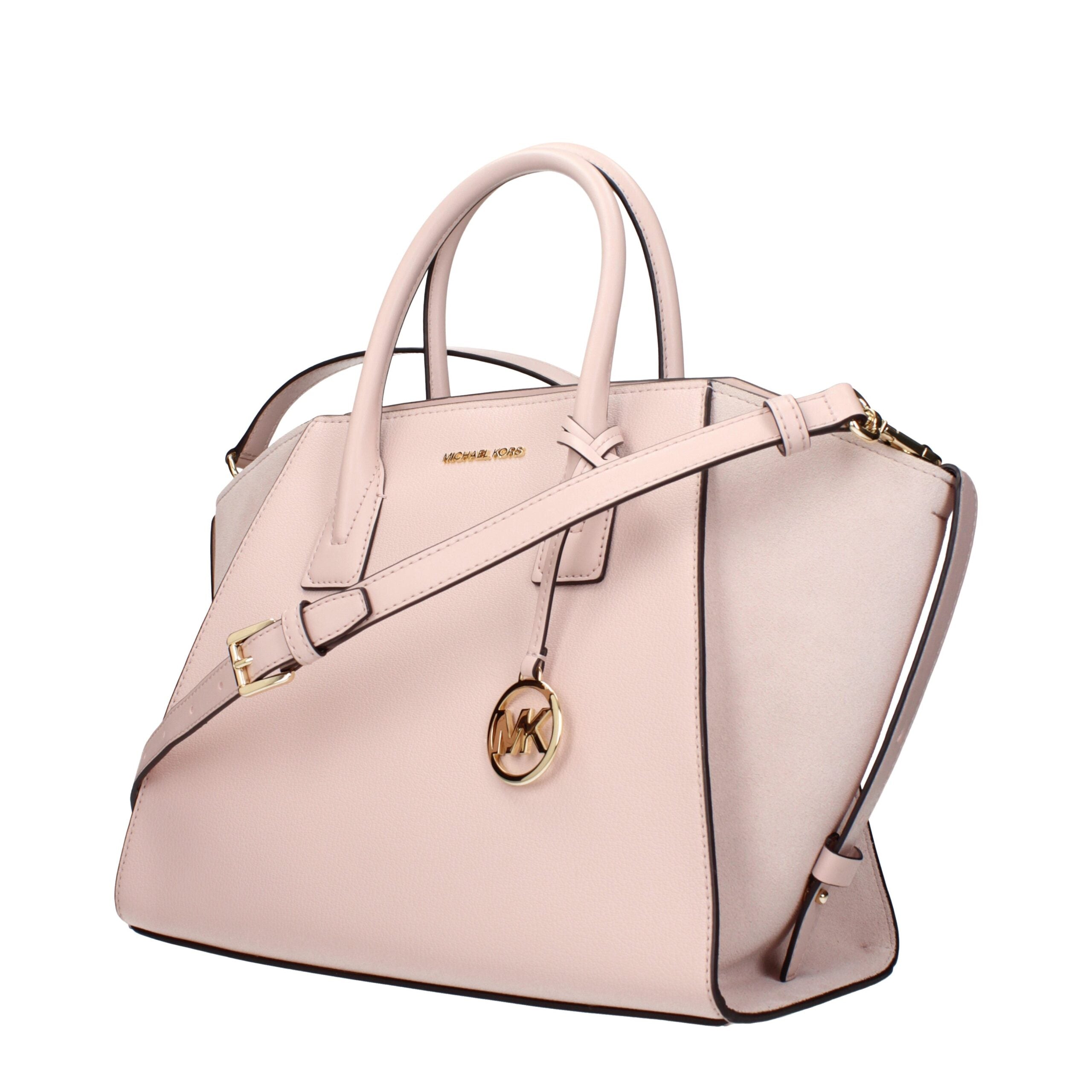 Powder Blush Leather Handbag