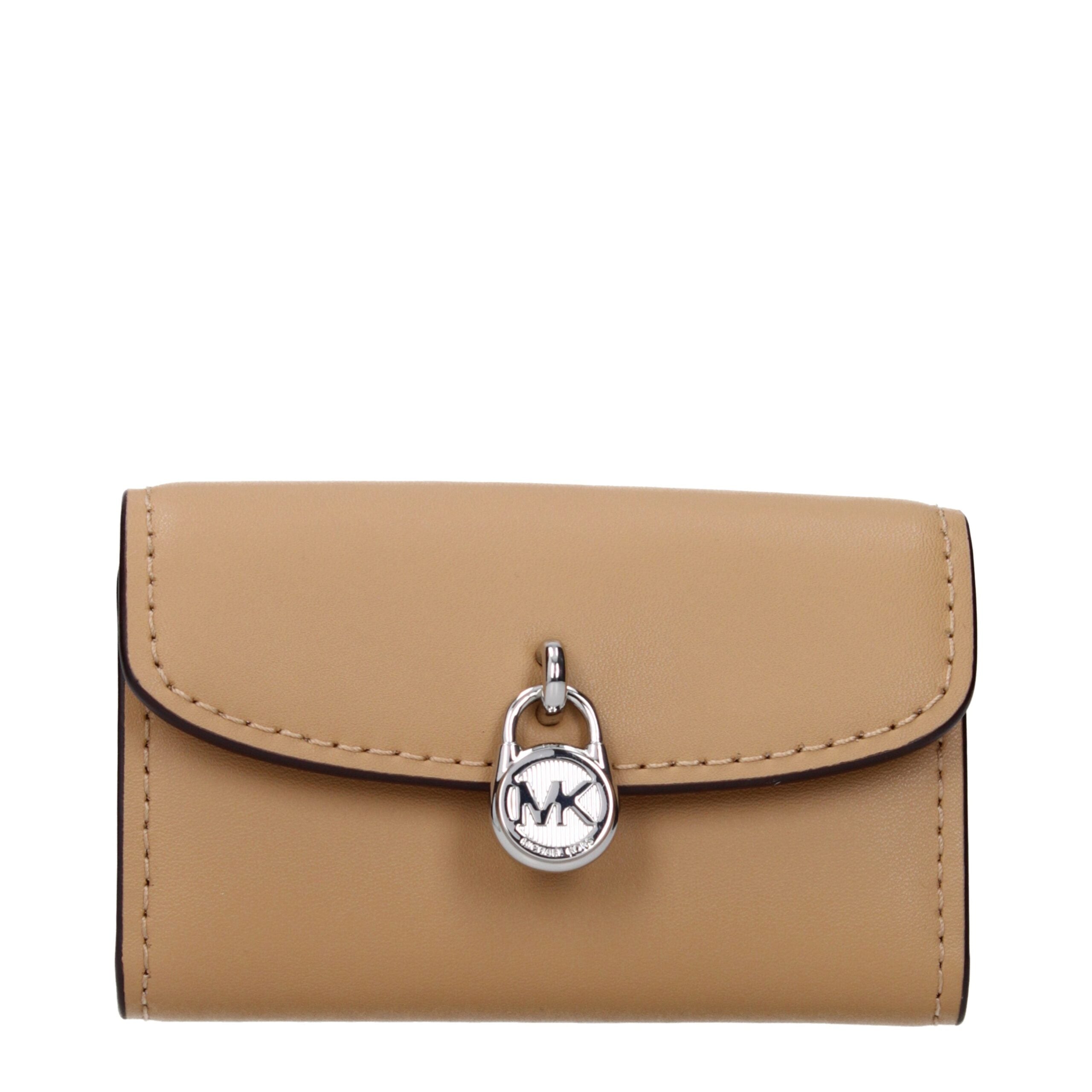 Brown Grained Leather Coin Pouch
