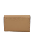 Brown Grained Leather Coin Pouch