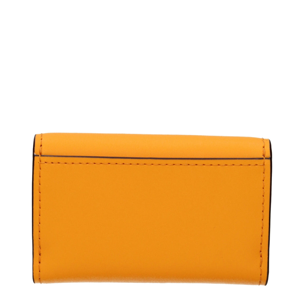 Orange Leather Coin Purse