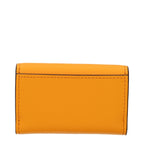 Orange Leather Coin Purse