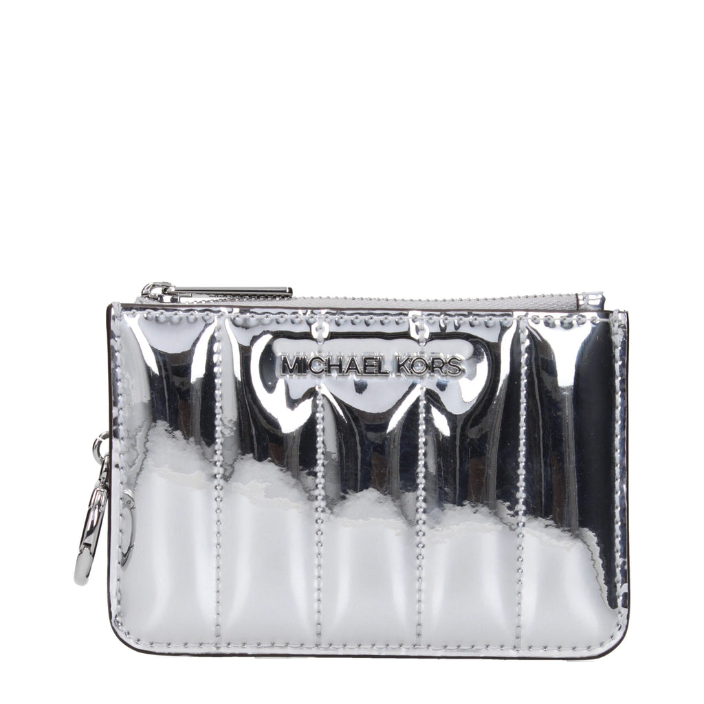 Silver Patent Leather Coin Purses