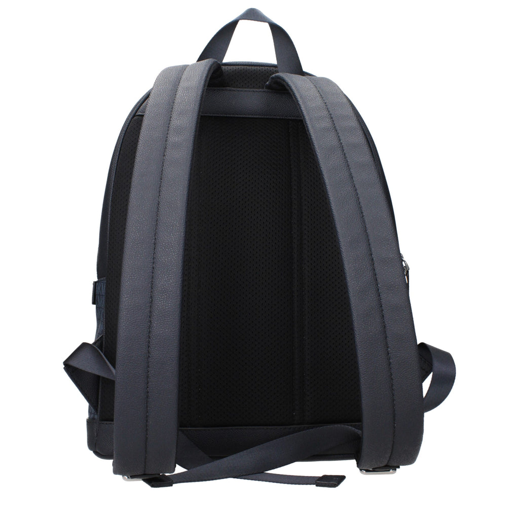 Blue Fabric Logo Backpack