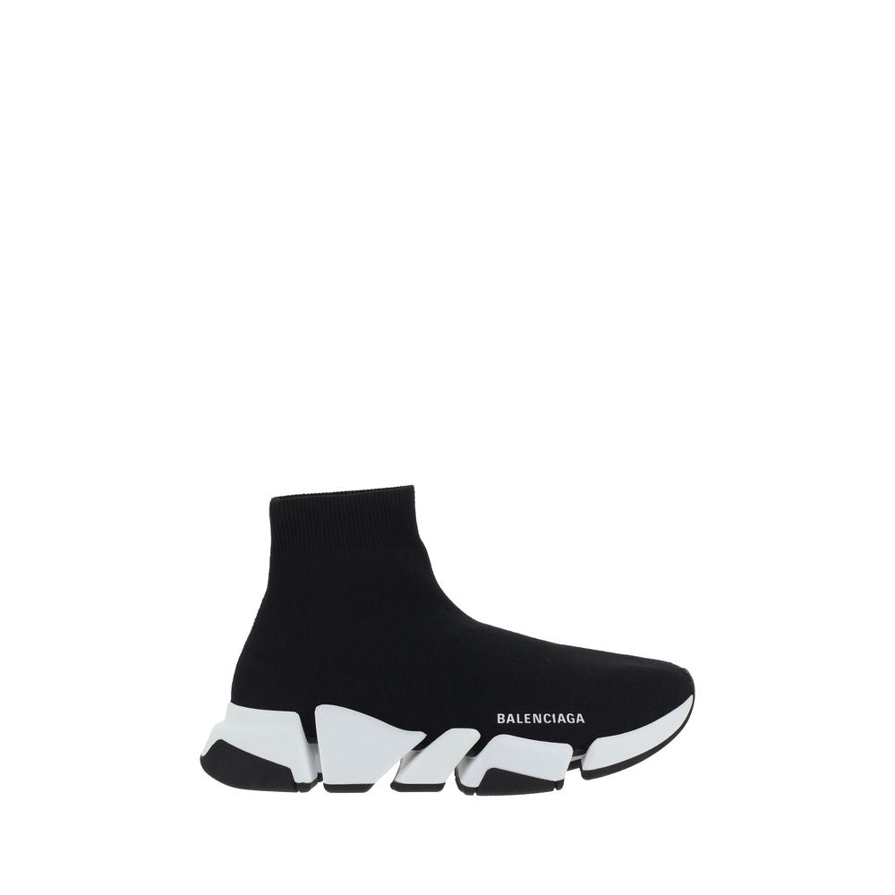 Black Polyester Speed Sneakers
