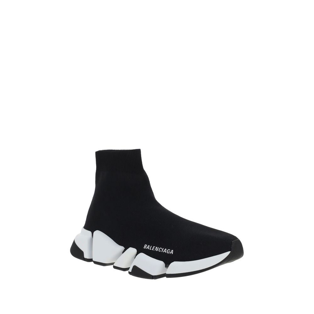 Black Polyester Speed Sneakers