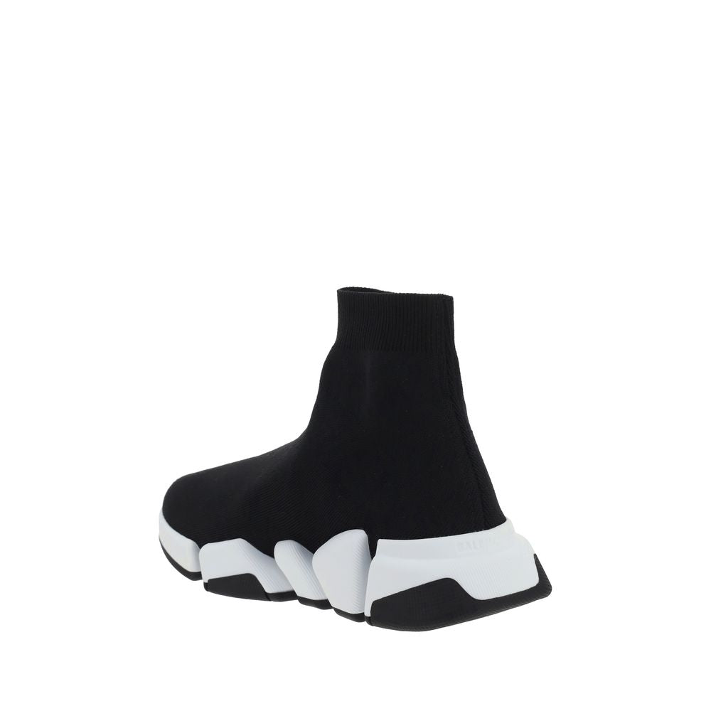 Black Polyester Speed Sneakers