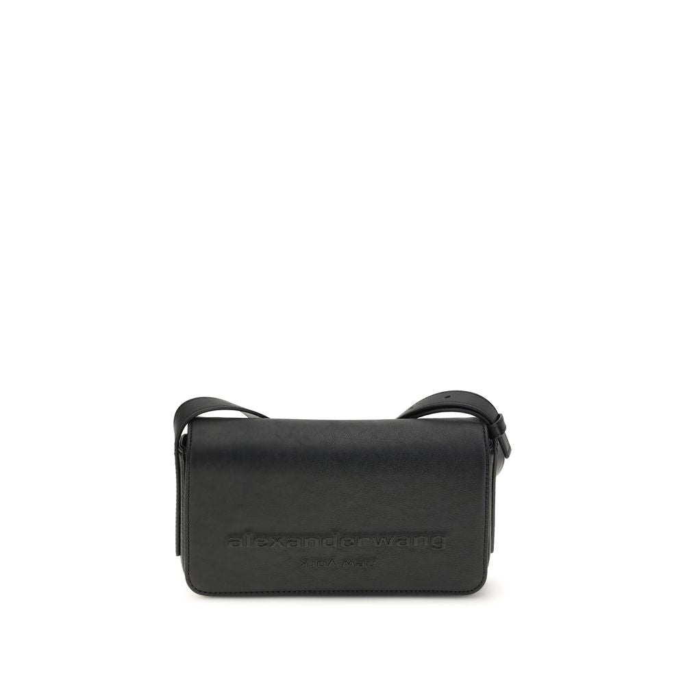 Black Calf Leather Shoulder Bag