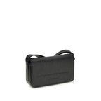 Black Calf Leather Shoulder Bag