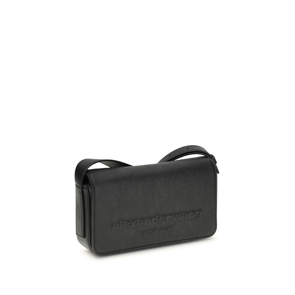 Black Calf Leather Shoulder Bag